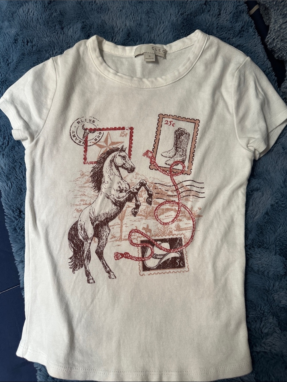 CLEO White Horse Graphic Tee